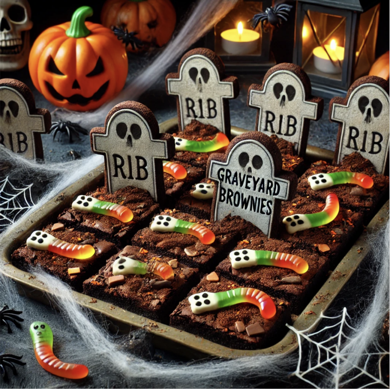 Graveyard Brownies